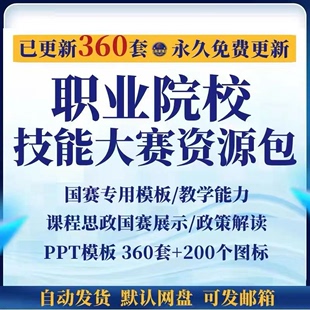 大学生职业技能大赛资源包国赛专用模板教学能力永久免费更新