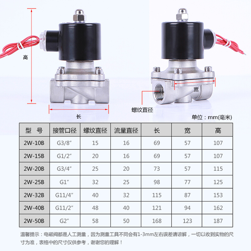 不锈钢常闭电磁阀水管电磁开关阀 3分4分6分1寸1.2寸AC220V24v12V