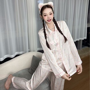 粉色甜美可爱公主风家居服套装 新款 2025春秋季 睡衣女 彩色宣言