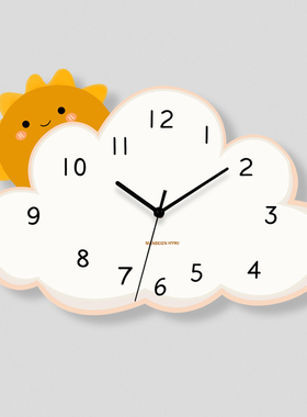 创意客厅挂钟2025新款网红儿童房卧室钟表简约现代时钟挂墙免打孔