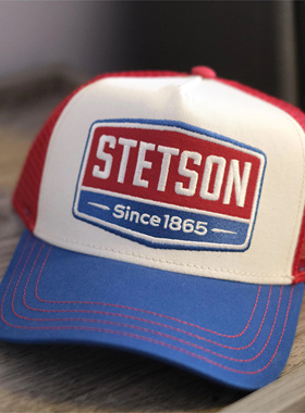 STETSON四季美式复古卡车司机帽网眼透气时尚百搭鸭舌帽网帽
