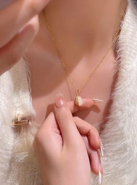 微镶锆石双面葫芦项链女轻奢小众设计高级感锁骨链2025年新款配饰