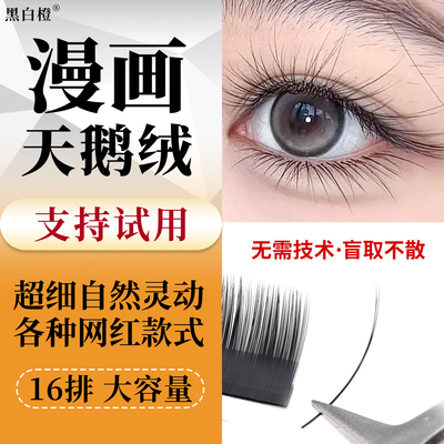 漫画天鹅绒单根多取睫毛不散根