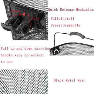 Bike Basket BikeZ Bask Mesh Mountain Metal Cycle Bicycle MTB