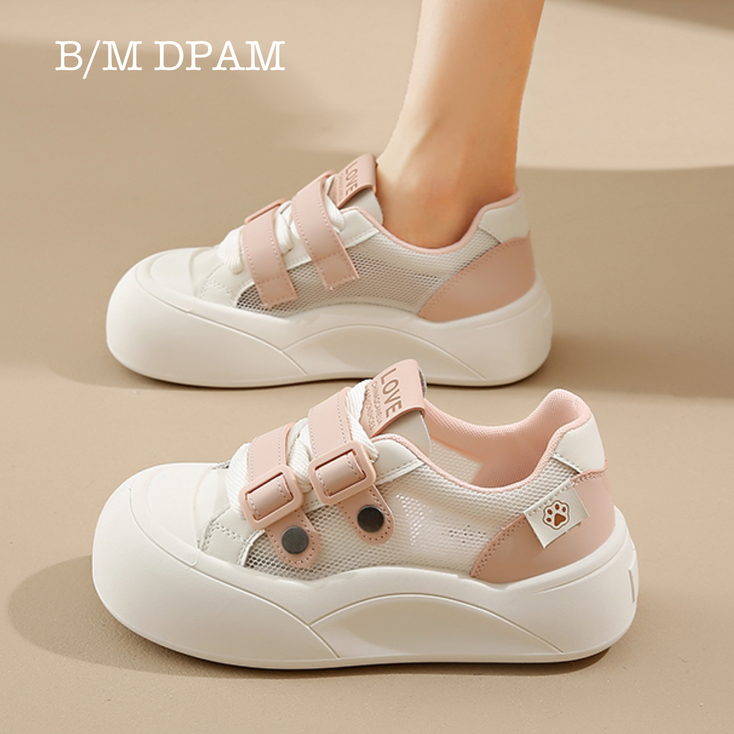 倍茂正品粉色大头鞋2025夏季新款