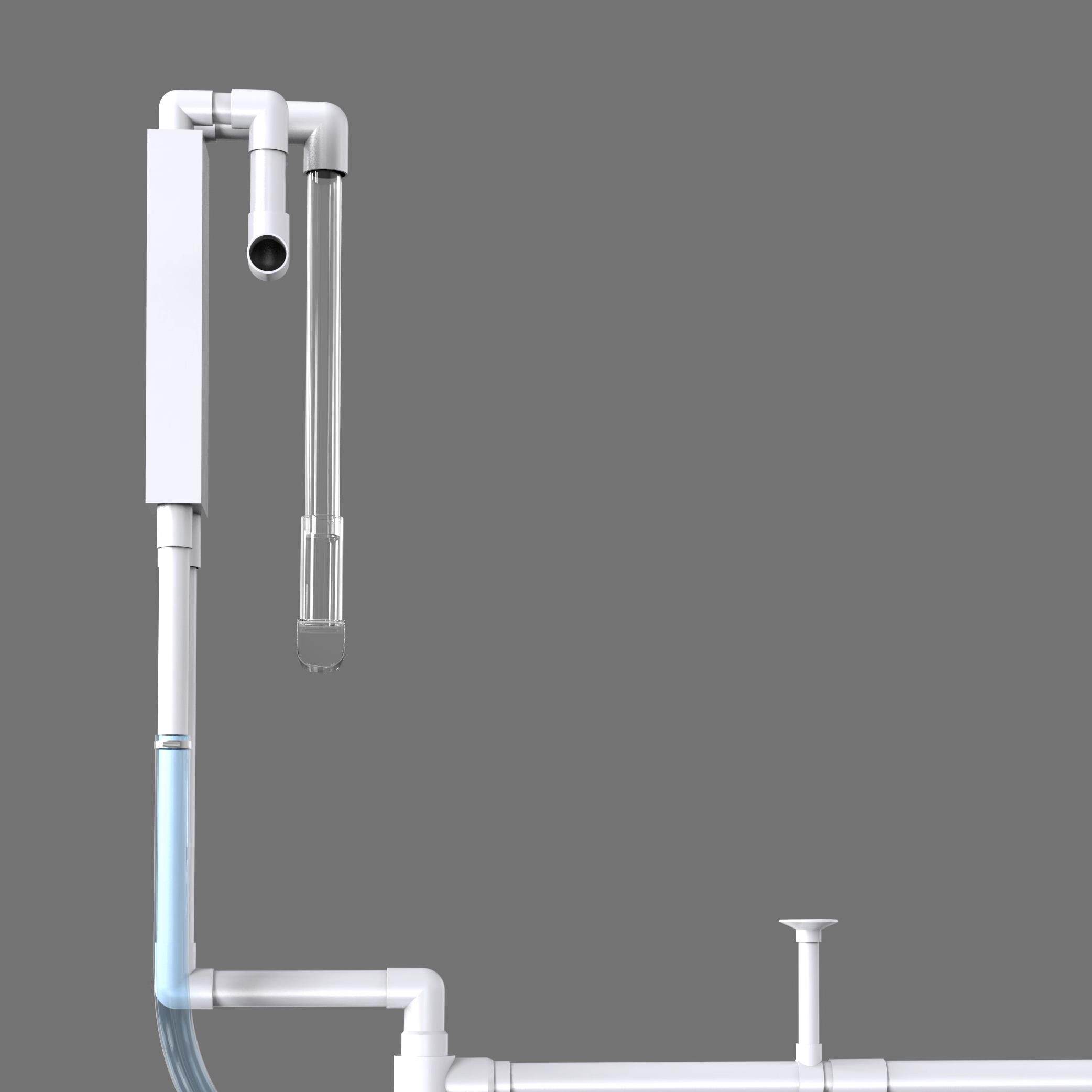 鱼缸虹吸底滤鱼缸底过系统管件不打孔底滤滤缸虹吸改管底上滤滤改