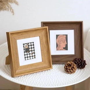 正方形相框摆台个性艺术照画框摆件创意影楼美式复古相框挂墙