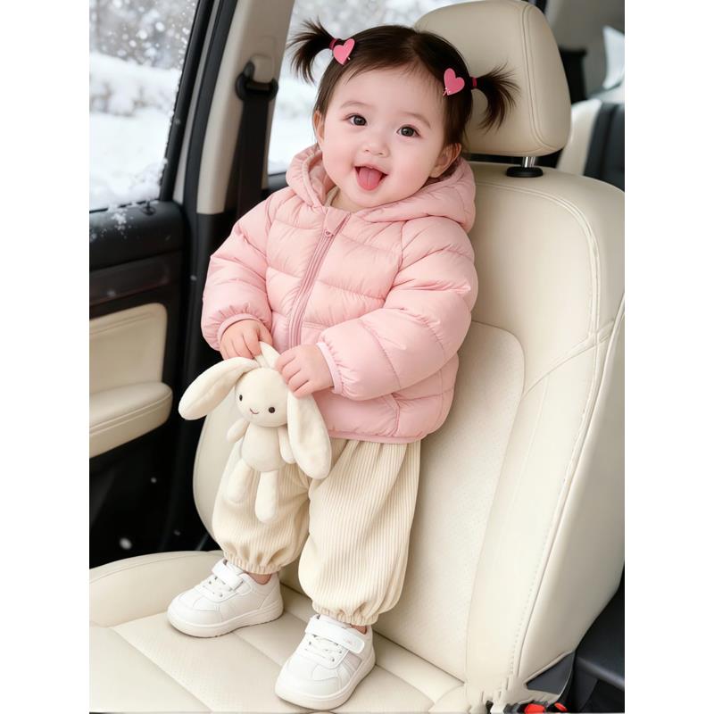 婴儿冬季羽绒服0一1岁女宝宝2小男孩可爱外套3儿童4轻薄短款5棉衣
