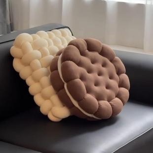 饼干 干靠枕床头毛绒靠垫汽车腰靠沙发坐垫 干抱枕奥利奥夹心饼干