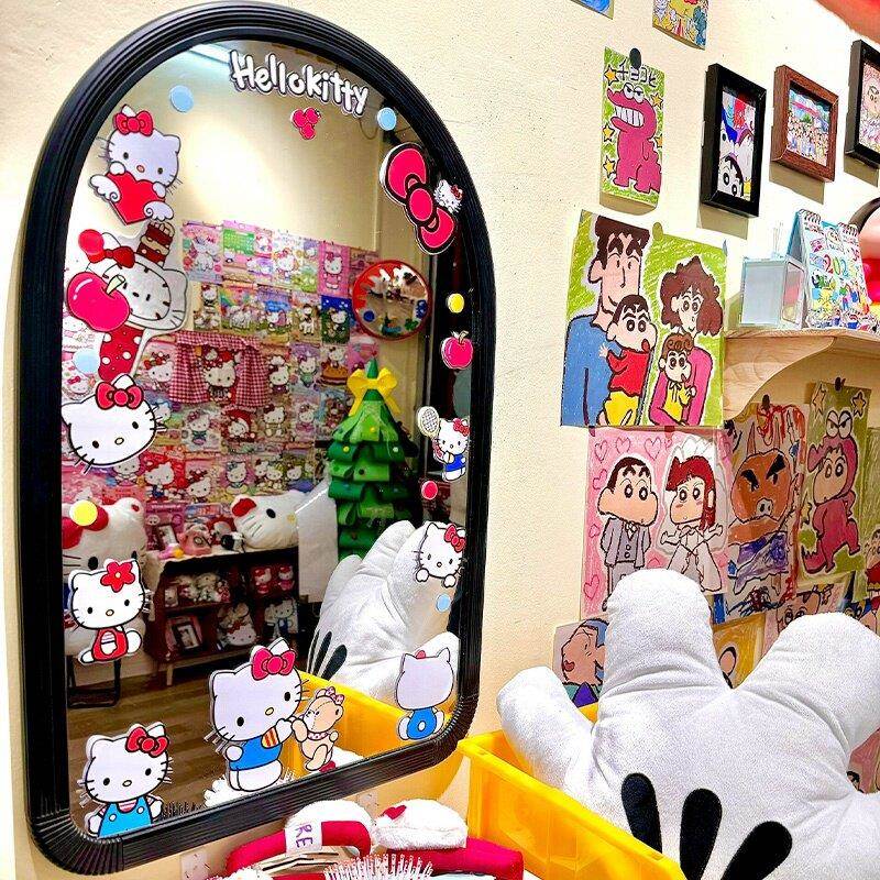 hellokitty镜子贴纸防软装墙贴