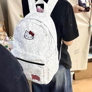 满版 小学生大容量揹包可爱 哈喽kitty书包女初中大学生双肩包新款