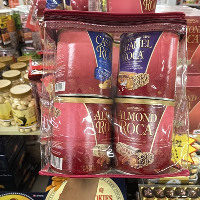 美国Almond Roca乐家杏仁糖盒装284g4罐扁桃仁巧克力糖 年货糖果