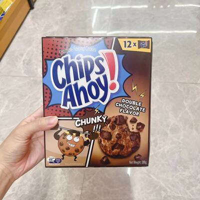 香港代购进口Chips Ahoy利趣多双重巧克力曲奇饼干休闲零食288g