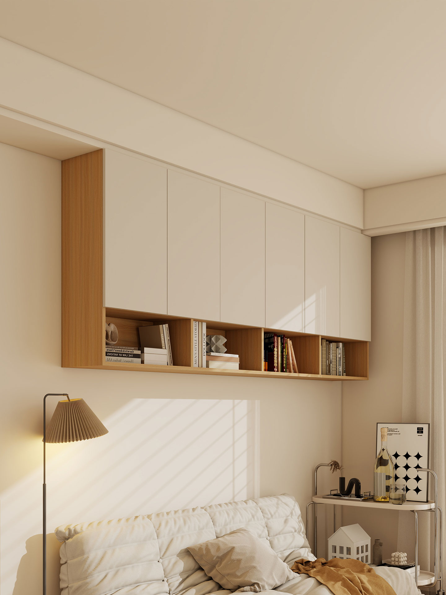 实木吊柜壁柜墙上收纳柜客厅家用小户型置物柜卧室壁挂储物柜定制