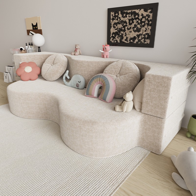 布艺压缩沙发床折叠新款一体成型