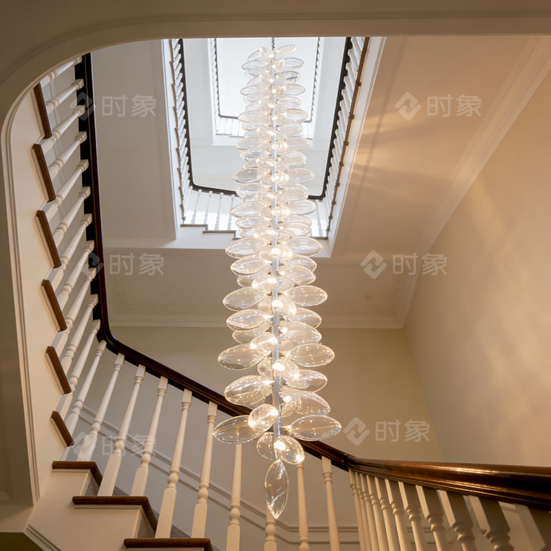 北欧轻奢艺术灯酒店工程别墅样板房葡萄楼梯吊灯个性创意复式楼灯