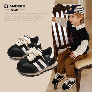 安贝氏男宝宝运动鞋春秋季儿童休闲鞋小童防滑软底学步鞋女童鞋子
