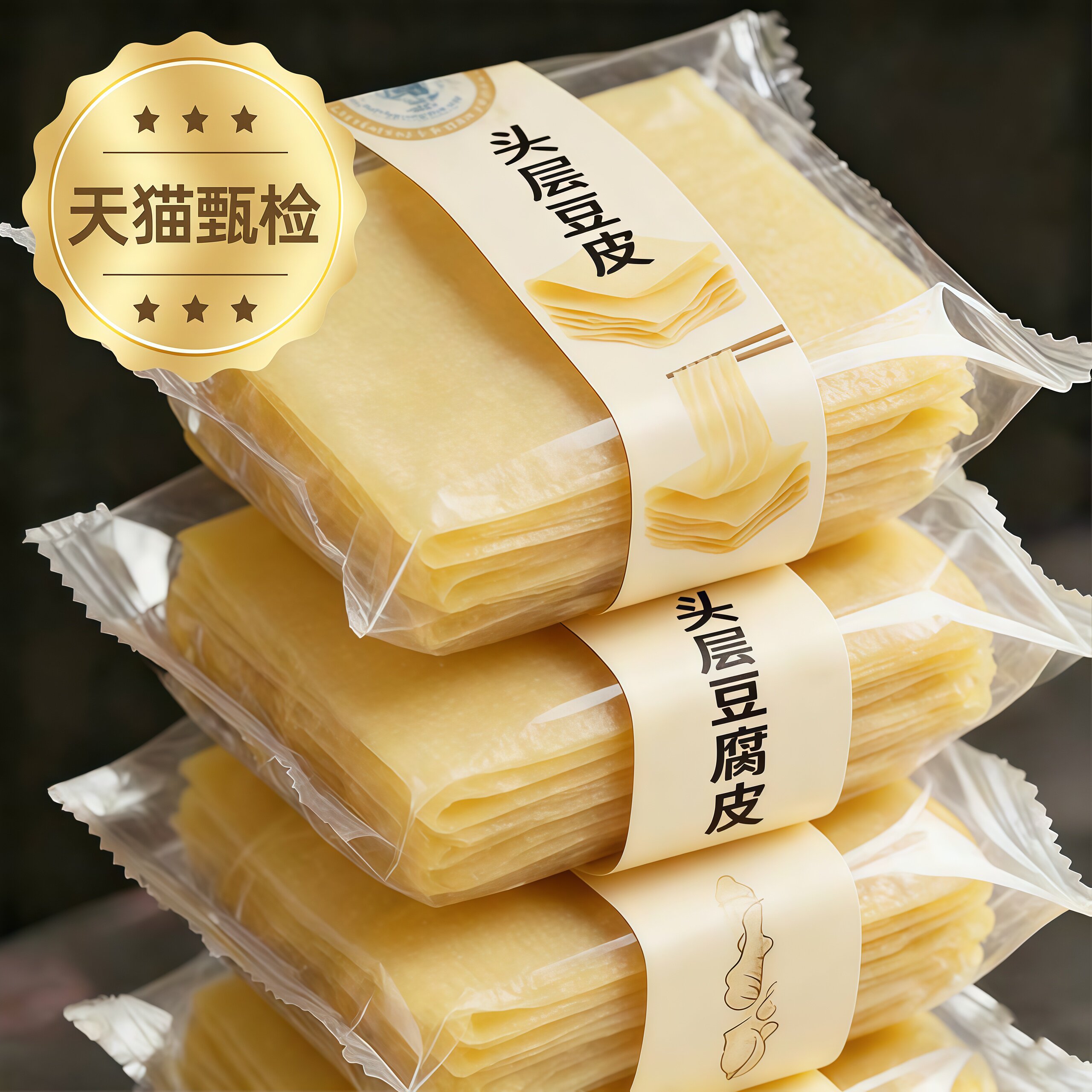 头层豆腐皮官方旗舰店纯手工蝉翼豆腐皮正宗豆腐皮卷肉专用油豆皮