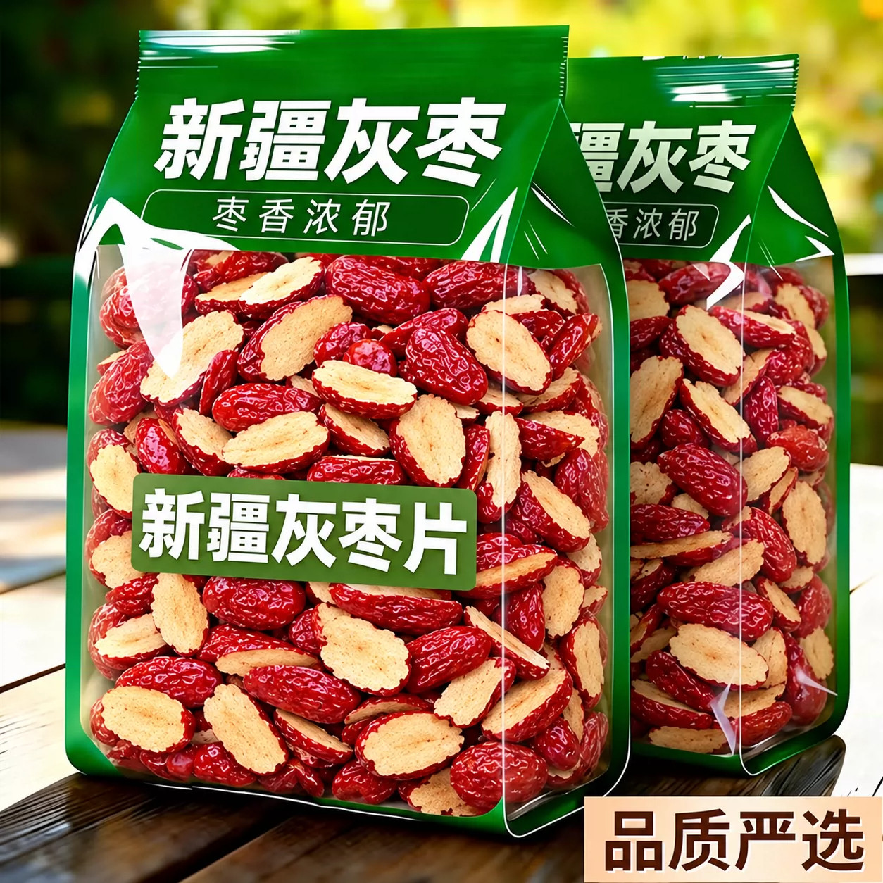 红枣干片去皮去核无核新疆灰枣片若羌特产级家商用泡茶专用旗舰店