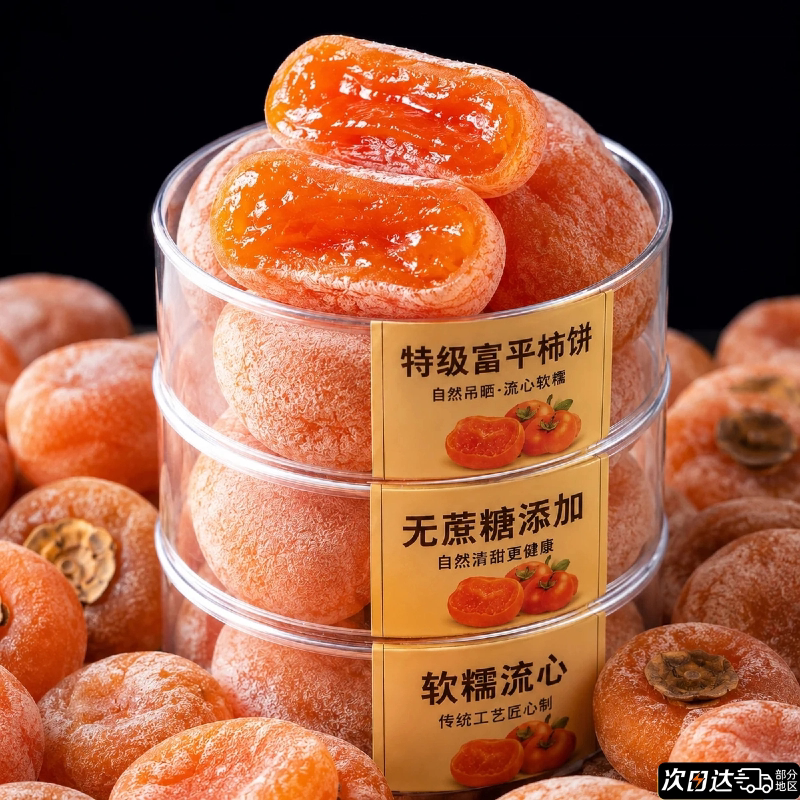 广西霜降柿饼柿饼地道农家降霜新鲜柿子霜降流心批发年货糖心袋装