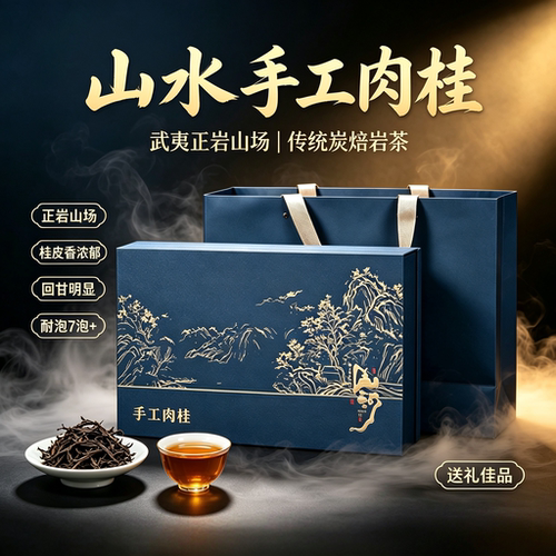 正宗武夷山肉桂岩茶特级浓香正岩特级自己喝大红袍茶叶礼盒装250g