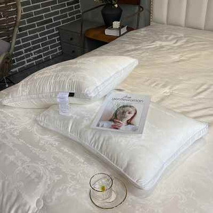 五星级高档立体枕大豆纤维枕双人白色枕头软枕芯 超柔软单单个装