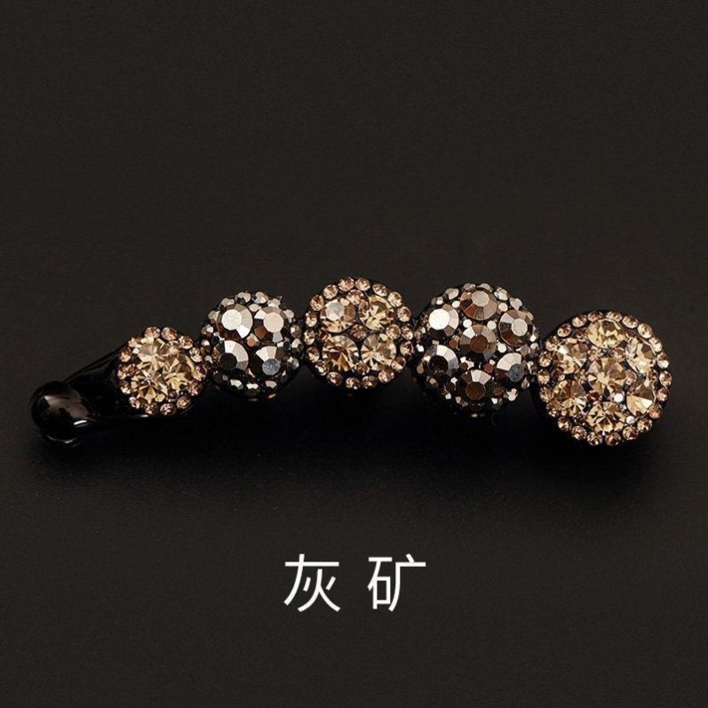 香蕉夹竖夹马尾夹韩国气质夹子头饰发夹女后脑勺水钻竖式发卡