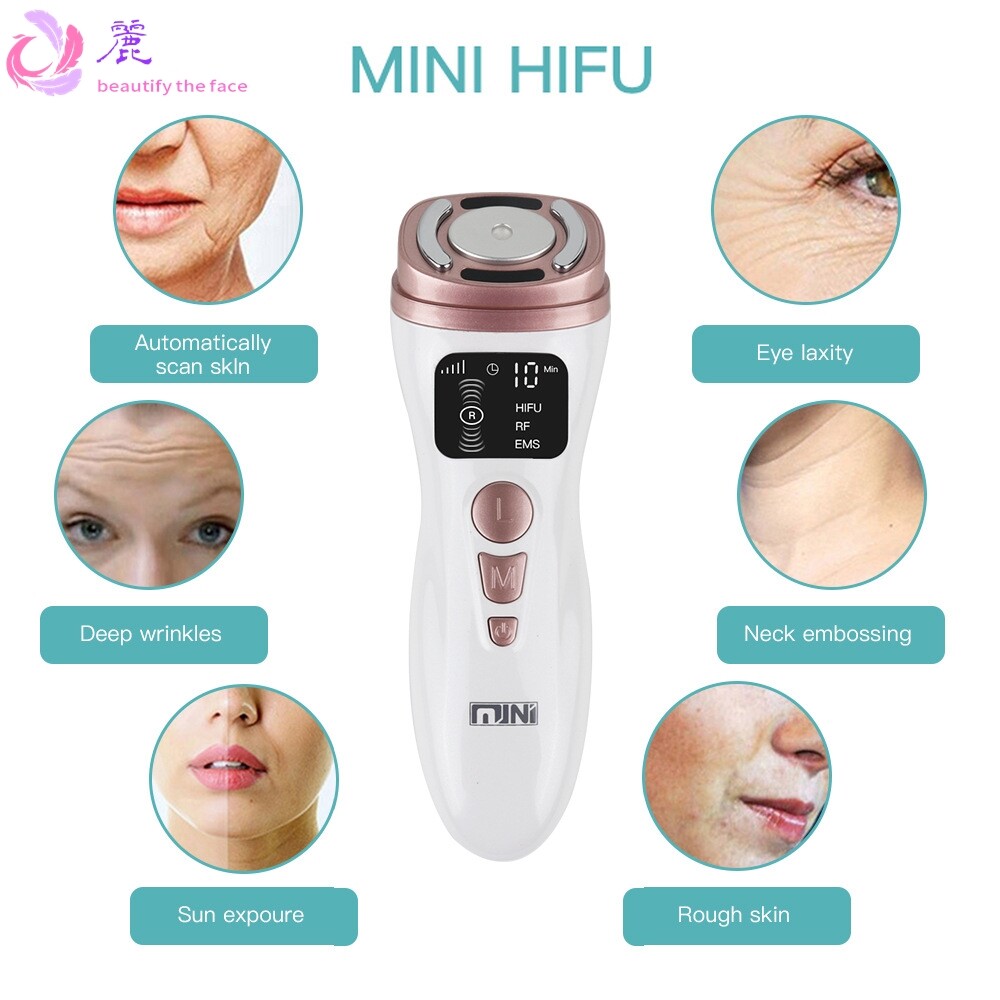 Mini 超声刀 精雕仪 HIFU 温热导入 EMS微电脉冲 提拉抚纹 美容仪
