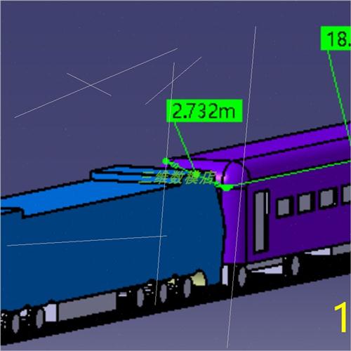 火车客运列车厢3D三维几何数模型简化Catia图纸可编辑CAD铁路轨道