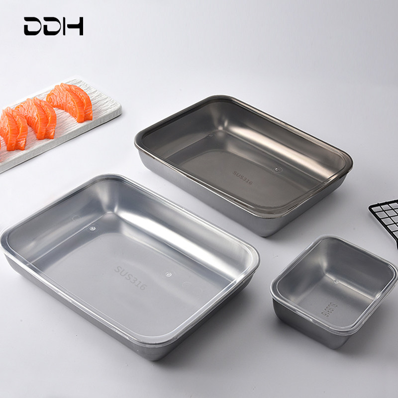 DDH德国进口316不锈钢方盆长方形方盘自助餐份数盆加深托盘快餐,餐饮具,盆,淘宝优惠券,粉丝福利购,淘宝优惠卷