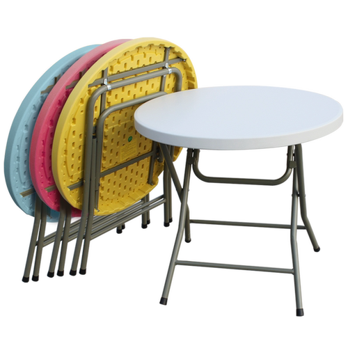 折叠餐桌圆形简易小圆桌洽谈饭桌子桌子户外桌椅圆便携式组合家用