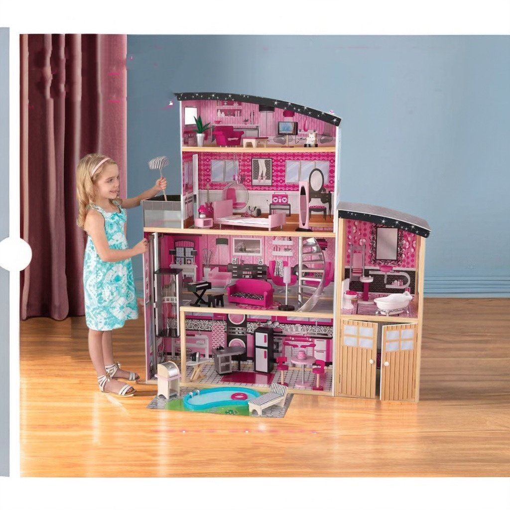 限量木制超大娃娃家热销儿童房子玩具创意室内游乐场益智拼装模型,玩具/童车/益智/积木/模型,过家家玩具,淘宝优惠券,粉丝福利购,淘宝优惠卷