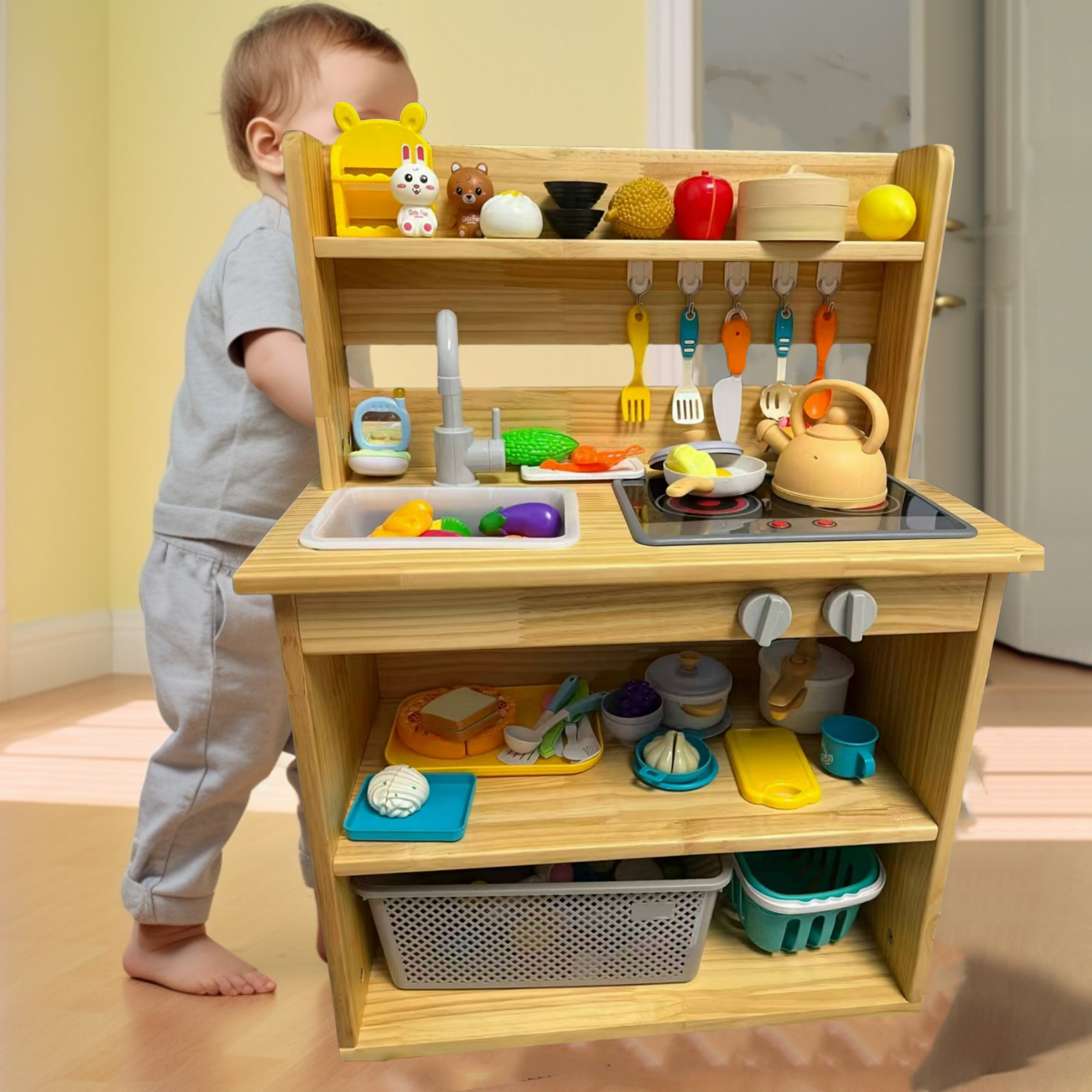 儿童户外过家家厨房玩具实木仿真模拟煮饭多功能套装玩具,玩具/童车/益智/积木/模型,过家家玩具,淘宝优惠券,粉丝福利购,淘宝优惠卷