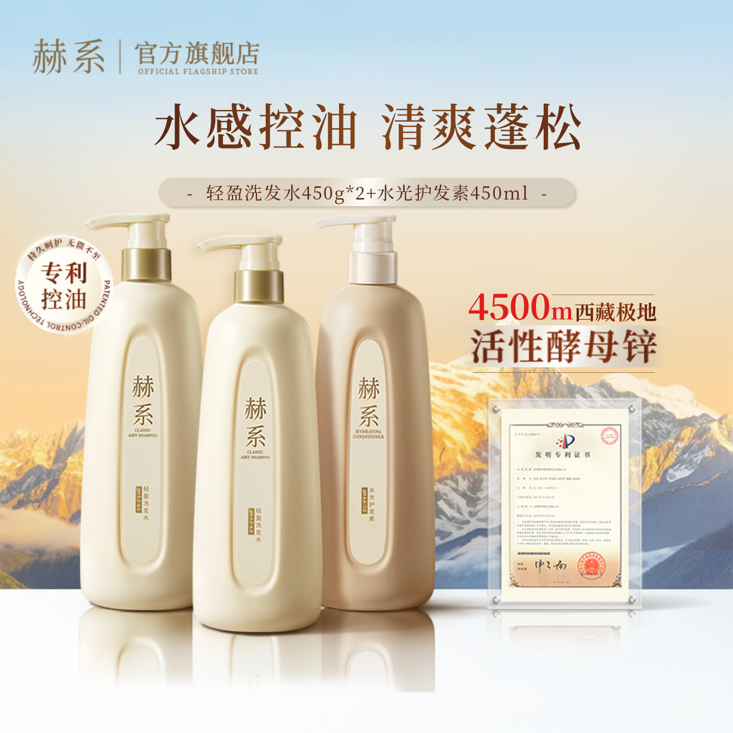 赫系轻盈洗发露控油去屑清爽香氛柔顺护发洗发水