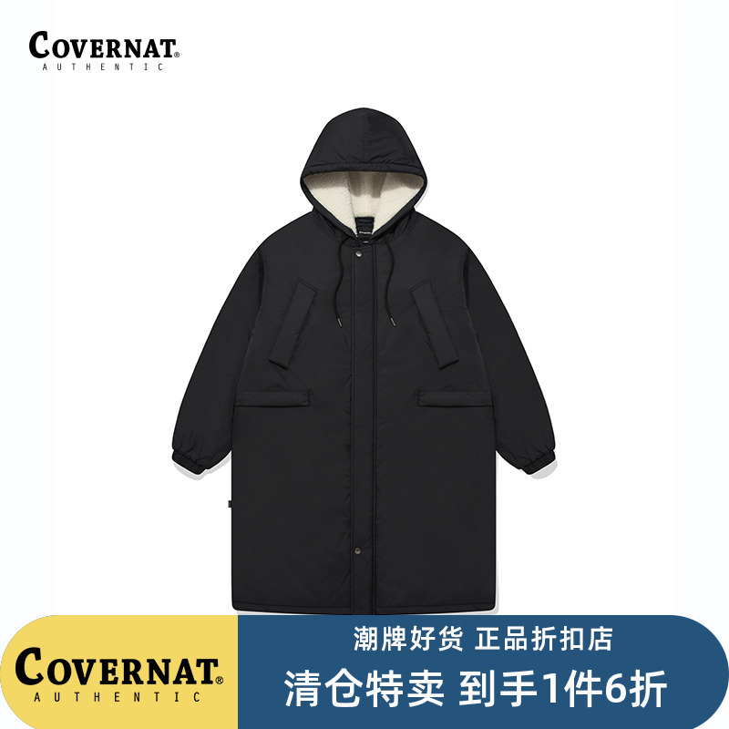 covernat中长款棉服外套