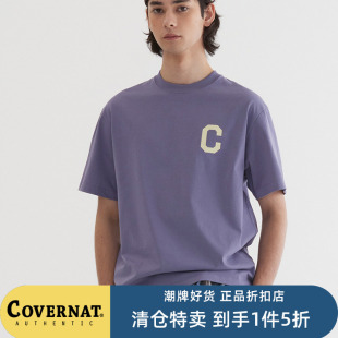 男女情侣宽松休闲短袖 Covernat韩国潮牌T恤时尚 25夏新 1件5折