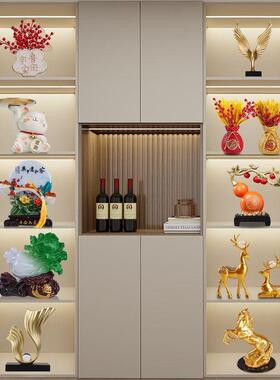 2025新款现代轻奢高档家居装饰品客厅乔迁新居套装电视柜酒柜摆件
