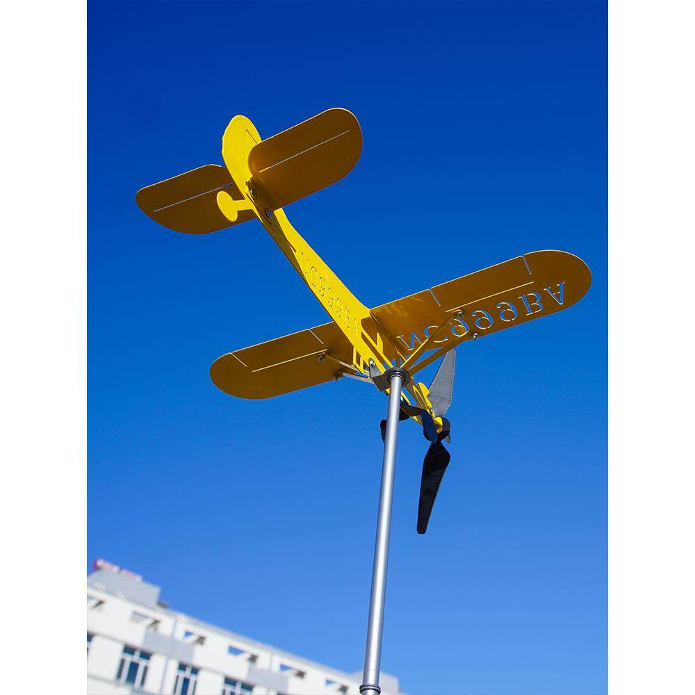 户外金属风向标飞机风车庭院花园阳台装饰摆件创意工艺品草坪草地