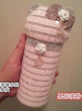 新款女士hell Kitty保温杯子不锈钢Kt猫水钻满钻镶钻生日礼物水杯