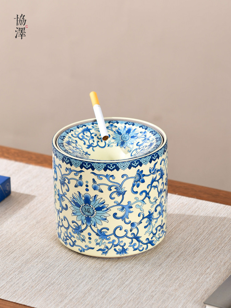 烟灰缸典雅典雅典雅大青花瓷水碗汝窑陶瓷茶渣罐覆古典雅感,餐饮具,茶台废水/渣桶,淘宝优惠券,粉丝福利购,淘宝优惠卷