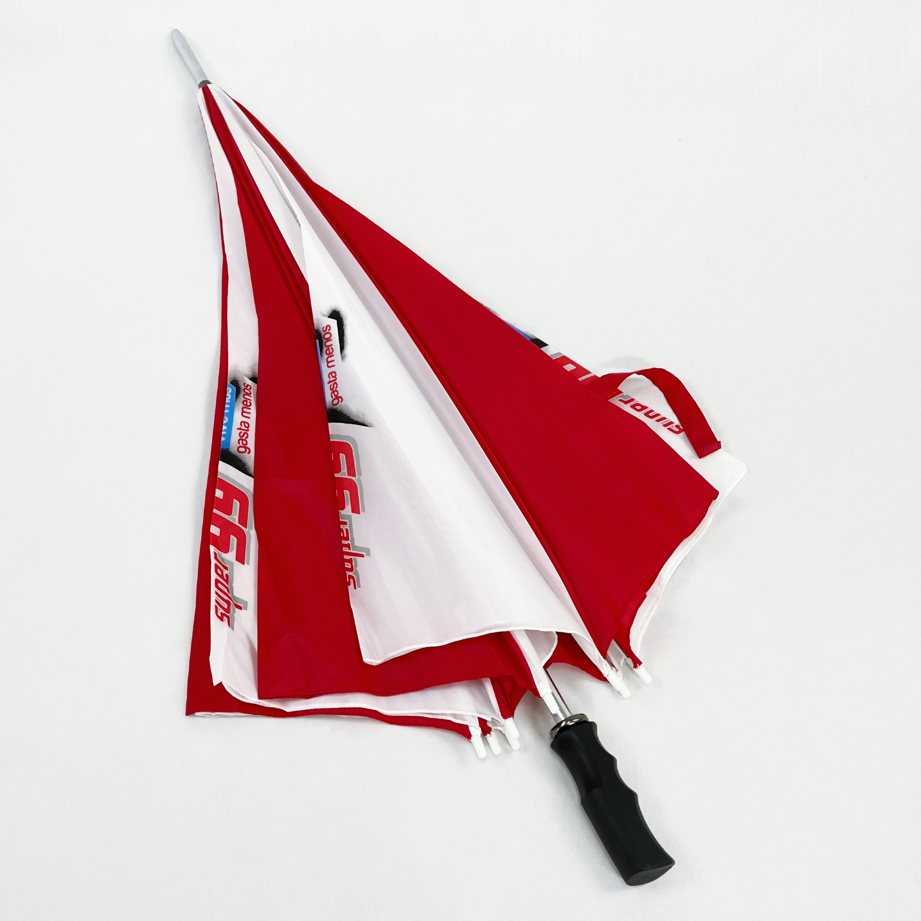 Super 99直柄伞!红白拼接风120厘米加大号双人手动便携抗风暴雨伞