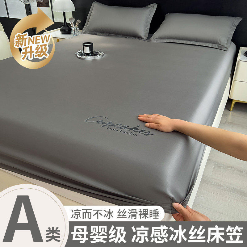 夏季冰丝床笠罩单件席梦思床垫保护套三件套儿童全包床单2026新款