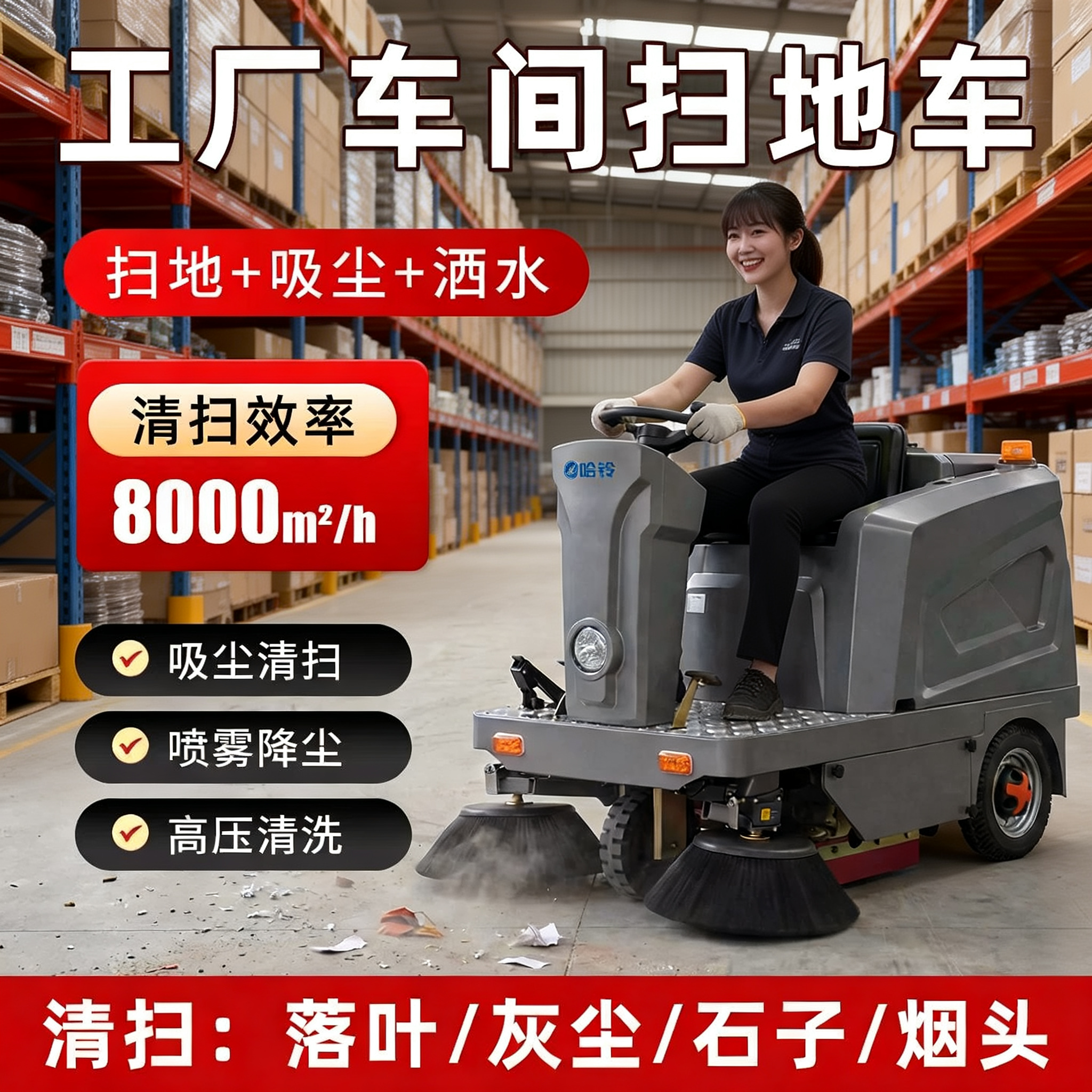 驾驶式扫地车工业工厂电动扫地机