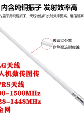 1.4G天线无人机数传图传NB频段N头全向玻璃钢天线1400-1500MHz防水GPRS天线1428-1448MHz政企网专网图传数传