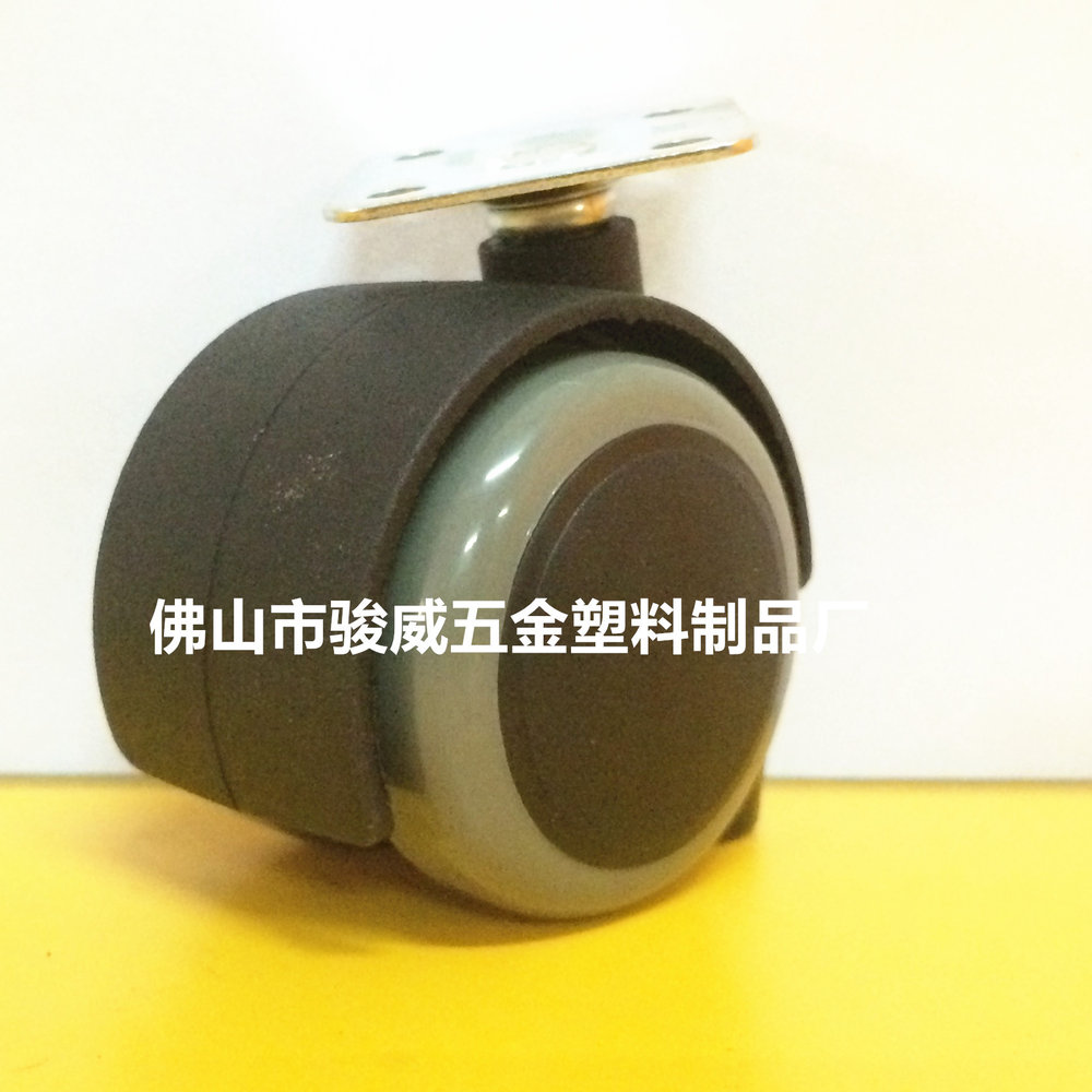 2寸平板灰PVC万向轮家具脚轮货