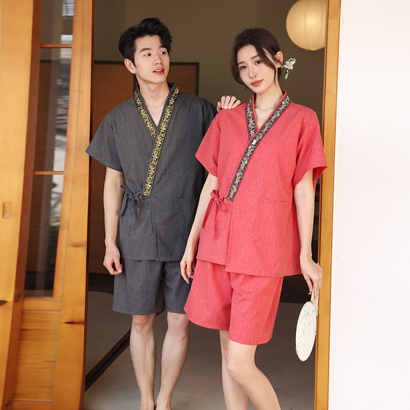 开衫汗蒸服男洗浴服女大码足浴足疗服按摩桑拿采耳浴服浴衣裤熏蒸,居家布艺,汗蒸服,淘宝优惠券,粉丝福利购,淘宝优惠卷