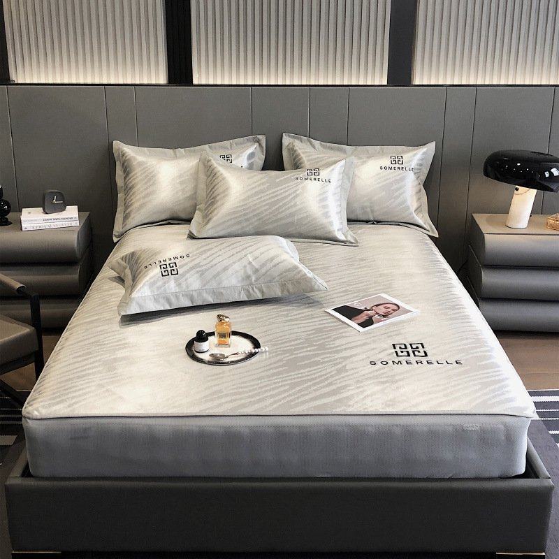 轻奢900D冰炭提花空调软凉席床笠款高端亲肤透气可机洗裸睡冰丝席,床上用品,冰丝席,淘宝优惠券,粉丝福利购,淘宝优惠卷