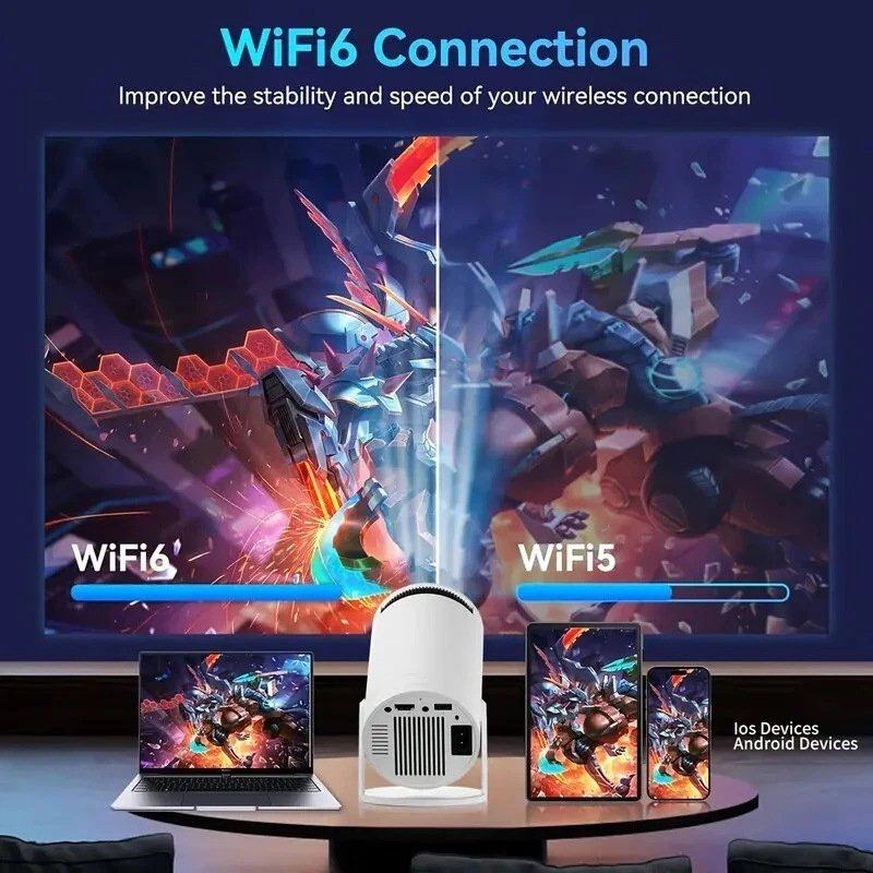 跨境爆款炮筒投影仪安卓蓝牙5G+高清HY300便携家用迷你投影仪卧室,家装灯饰光源,氛围灯,淘宝优惠券,粉丝福利购,淘宝优惠卷