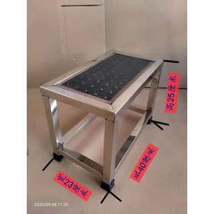 不锈钢台阶凳加高2层脚踏凳家用小楼梯登高仓库凳洗车凳小门台