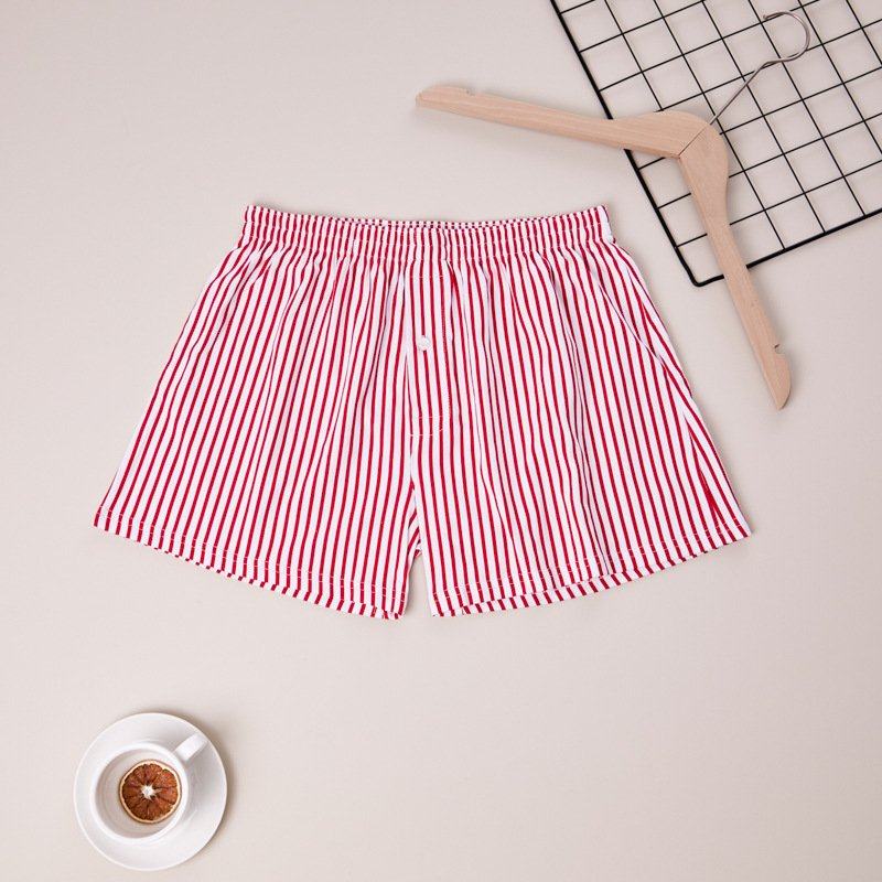 内裤男士竖条纹纯棉短裤睡裤居家裤头舒适透气宽松运动阿罗裤青年,女士内衣/男士内衣/家居服,淘宝优惠券,粉丝福利购,淘宝优惠卷